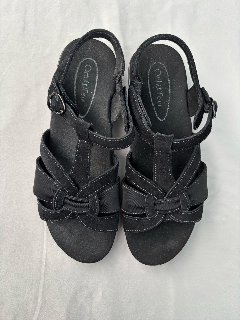 Orthofeet Black comfort Sandals Women’s Size 11 Adjustable slingback Walking s